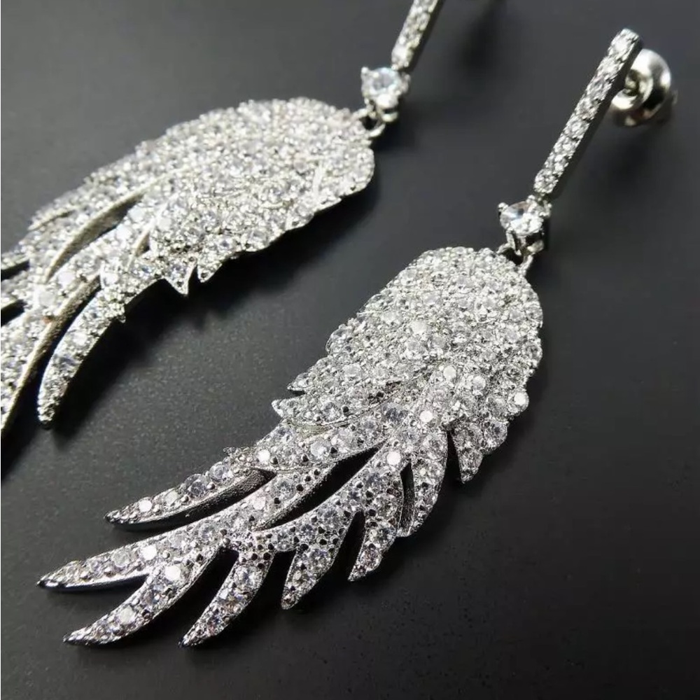 925 Sterling Silver Angel Wing STUDS